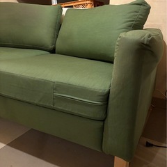 IKEA イケア ソファ 2人掛け グリーン 緑の画像