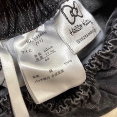 Hello Kitty キティちゃん　リボン付きデニムパンツ 80cmの画像