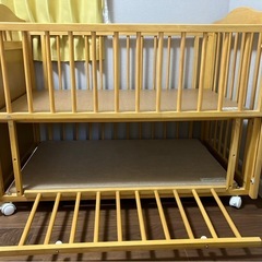 引取限定 美品 KATOJI カトージ GENKI.V ベビーベッド 02466の画像