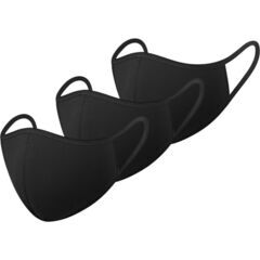 【未開封】ユニクロ エアリズム マスク ブラック ちいさめ Mサイズ 3枚入り UNIQLO AIRism WASHABLE FASE MASKの画像