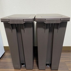 アスベル フタ付きゴミ箱　45L ダークブラウン の画像