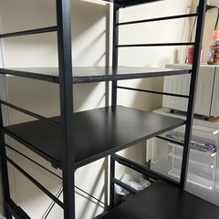 キッチンシェルフ（黒・メタル
）の画像