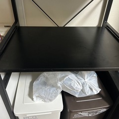 キッチンシェルフ（黒・メタル
）の画像
