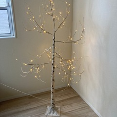 BTM クリスマスツリー ブランチツリー 180cm 温暖色 白樺 枝ツリー ライト LED イルミネーション ブランシェ 木 北欧 インテリア スリムツリーの画像