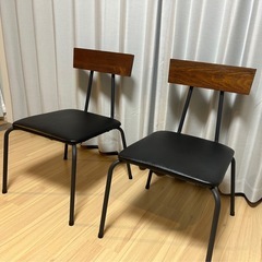 ダイニングテーブル　チェア2脚セットの画像