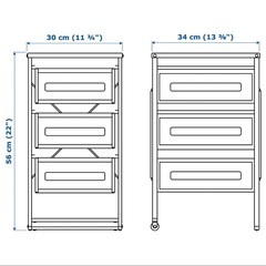 イケア IKEA LENNART レッナールト 引き出しユニット ホワイトの画像