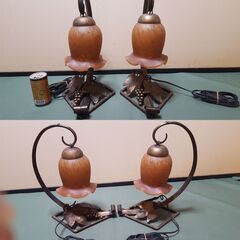 アンティーク スタンドライト スタンドランプ DIY  田舎 インテリア 2個セット！ 小売り仕入れにいかがですか？の画像