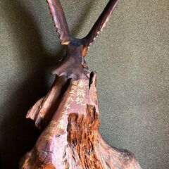 【11月17日 直接引取 限定】鷹　鷲　木彫　置物　骨董の画像