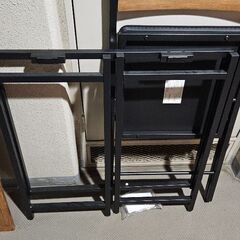 ほぼ未使用品✨萩原 LDC-4778BR 折りたたみデスクチェアセット ブラウンの画像