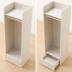 ハンガーラック　引き出し付きの画像
