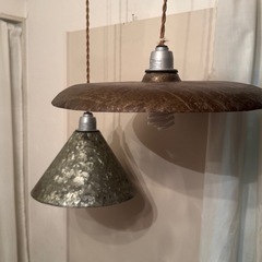 【一点もの】ブリキ製のおしゃれなシーリングライト カフェ風のインテリア・照明の画像