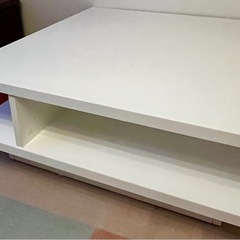 90cm正方形 ローテーブル（ホワイト）の画像