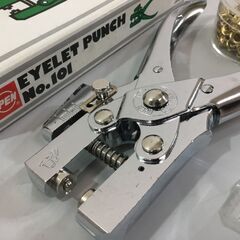 【🍀美品】穴あけパンチセット「EYELET PUNCH No.101」の画像