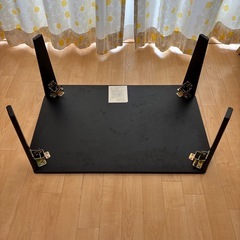 折りたたみローテーブル 黒 Sサイズの画像