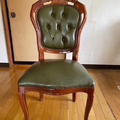 【高級アンティーク調 】ダイニングテーブル 木製 彫刻脚　猫脚6脚チェアセット　　の画像