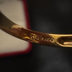 k18  純金　プラチナ　ダイヤ　アメジスト　リング　指輪の画像