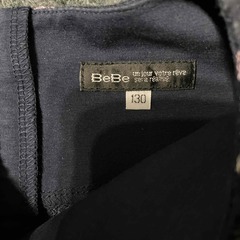 【中古】BeBe ワンピース 130 長袖 冬服【べべ キッズ 女の子 女児 衣服 厚手 冬着 おしゃれ お出かけ】の画像