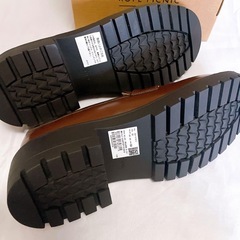 ロペピクニックパサージュ 厚底コインローファー 24.5cm 晴雨兼用 ブラウンの画像