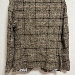 チェック柄 テーラードジャケット ブラウン系 メンズ の画像