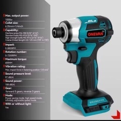 ★未使用品★ 高品質グリスアップ済【超軽量❗️新品 最新型モデル】ハイパワー180N.m❗️マキタ互換 18V インパクトドライバーの画像