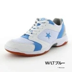 ムーンスター　ブルー　22.5㎝　体育館履き　ガールズ　ボーイズの画像