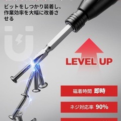 電動ドライバー 小型軽量 充電式 正逆転切り替え ビットセット付属 DIYの画像