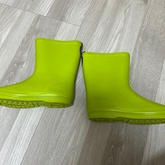 長靴　スタンプル　stample　蛍光グリーン　17センチの画像
