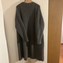ZARA ロングカーディガン　グレーの画像