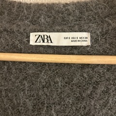ZARA ロングカーディガン　グレーの画像