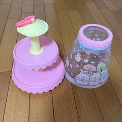 すみっコぐらし スイーツタワー、塗り絵、プリキュアヘアゴムの画像