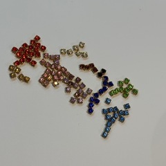 アクセサリーパーツ　手芸　ストーン　ビジュー　台座付き　ハンドメイド　パーツ　01の画像