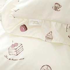 スイーツ柄シングルカバー3点セットの画像