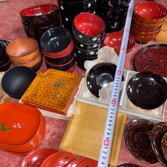 GYP1109 合成漆器　木製　プラスチック製　食器　お盆　お櫃の画像