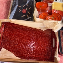 GYP1109 合成漆器　木製　プラスチック製　食器　お盆　お櫃の画像