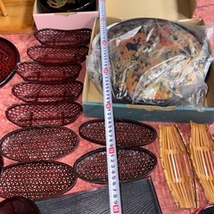 GYP1109 合成漆器　木製　プラスチック製　食器　お盆　お櫃の画像