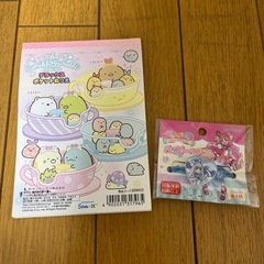 すみっコぐらし スイーツタワー、塗り絵、プリキュアヘアゴムの画像