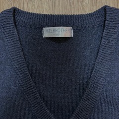 160サイズ 長袖セーター ネイビーの画像