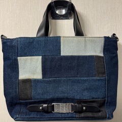 DIESEL デニムパッチワークトートバッグの画像