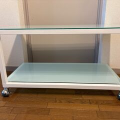 リビングテーブル　ローテーブル　ガラステーブル　コの字の画像