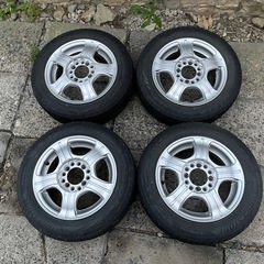 アルミホイール4本 マルチPCD100,110,114.3 155/65R13タイヤ付きの画像