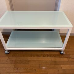 リビングテーブル　ローテーブル　ガラステーブル　コの字の画像