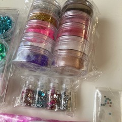 ハンドメイド　ネイル　パーツ　ラメ　ストーン　まとめ売りの画像