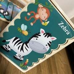 木製パズル 表裏で絵柄が変わるの画像