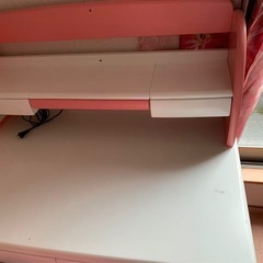 受け取り限定　ピンク　学習机と回転椅子セット　勉強机　チェアの画像