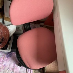 受け取り限定　ピンク　学習机と回転椅子セット　勉強机　チェアの画像