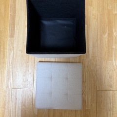布製スツール　椅子　収納の画像