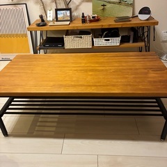 木目調　LOWYAローテーブルの画像