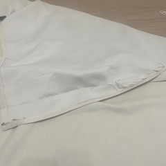 ニトリ　ホワイトプリーツカーテン　遮光1級　横105cm×縦210cm×2枚の画像