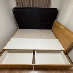 ダブルサイズマットレス、ベットフレームセット
の画像