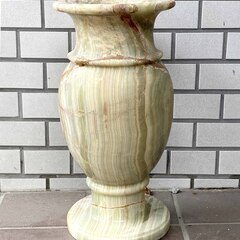 【11月17日 直接引き取り 限定】オニキス・大理石の壺　花瓶 花器  飾り壺　の画像
